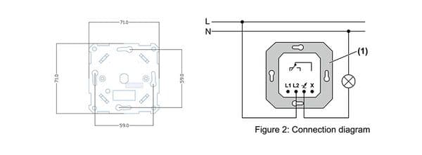 300W Trailing edge LED dimmer switch phase cut/off bottom brightness adjustable with knob 110/230Vac