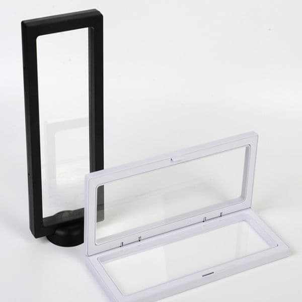 230x90x20mm Clear PET Membrane box Holder Floating Display Case Earring Gems Ring Jewelry Suspension Packaging Box