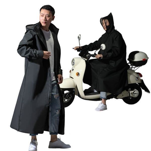 2019 hot EVA raincoat ladies / men zipper hooded poncho motorcycle raincoat long hiking poncho green