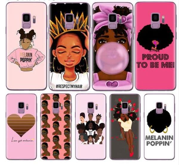 2bunz Melanin Poppin Aba Cases For Coque Samsung Galaxy S8 S9 S10 S20 Plus Ultra Note 8 9 10 20 Pro A21 A31 A41 A51 A71 5G Cover