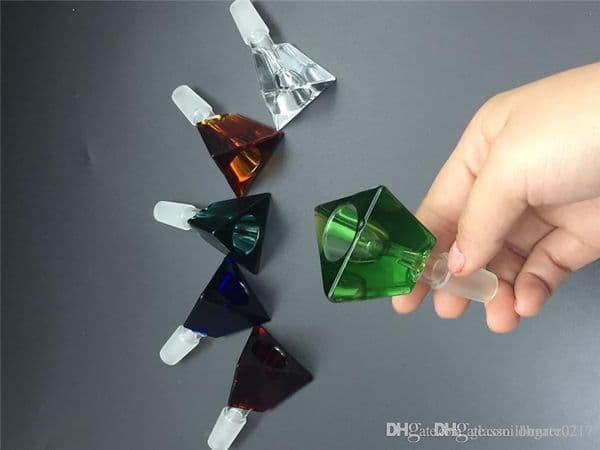 6color colorful Manufacturer 14mm big cone diamond bowls bong 14mm male glass smoke tobacco bowl for water pipe free shipping