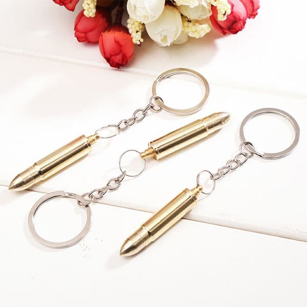 Brass Bullet Shape Snuff Spoon 2.04 Inch Sniffer Snorter Powder Tobacco Shovel Metal Keychain Earpick Water Pipe Smoking Accessories