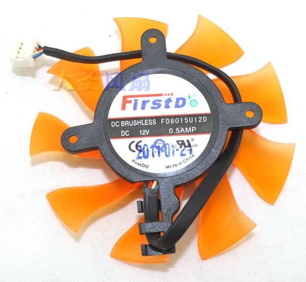 original for ZOTAC GTS450 GTX460SE GTX550TI GTX560SE Graphics Video card fan FD8015U12D 12V 0.50A Diameter 75MM Pitch 34*35*48mm