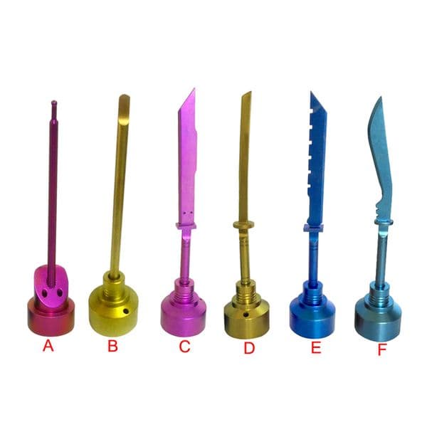 Wholesale Universal GR2 Titanium Nail Carb Cap Wth Side Hole for Dabber With Tiny Ball Dabber Top Anodized Colorful Domeless Titanium nail