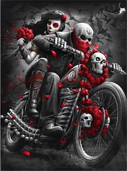 Rhinestone full round&square diamonds embroidery cartoon Ghost Rider diy diamond painting cross stitch kit home mosaic decor gift BB0633