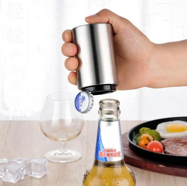 Easy Press Automatic Beer Opener Press Type Personalized Push Down Bottle Opener with Customized Laser Logo SN2339