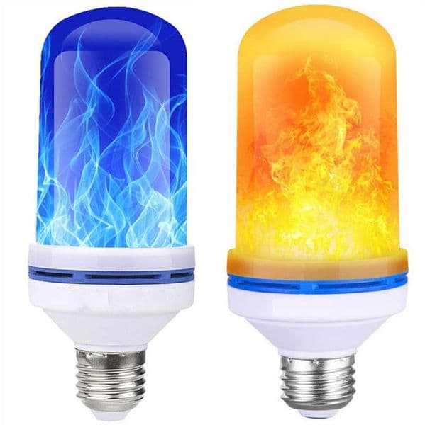 Flame Light Bulbs Torch LED Effect Fire Light Bulbs 4 Modes Glowing Flame Lights Atmosphere Decorative Light for Halloween Christmas Party