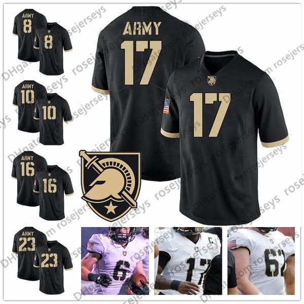 Army Black #17 Ahmad Bradshaw 2 James Gibson 4 Cam Thomas 1 Jabari Laws 7 Jaylon McClinton White 2019 Football Jersey