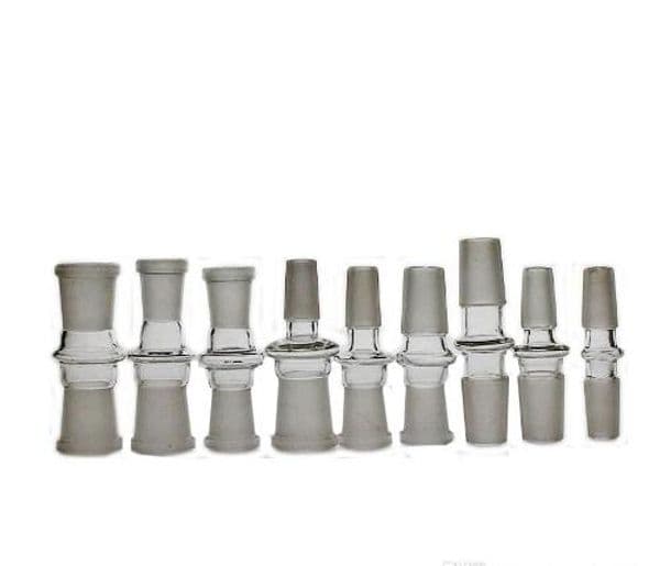 Glass DownStem Down Stem Converter Adapter 18mm Male to 14mm Female Reducer Connector Slit Diffuser for Bongs Water Pipe 14male