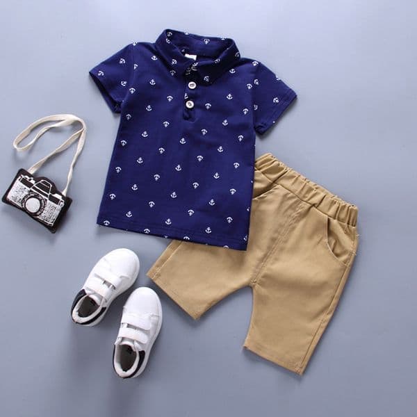 Boys Clothing Sets Summer Baby Boys Clothes Suit Gentleman Style Polo Shirt +Pants 2pcs Clothes for Boys Summer Set