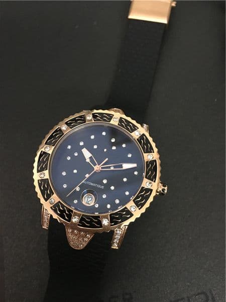 2016 New arrival top sale luxury for women mechanical watch automatic rubber wristwatch 022