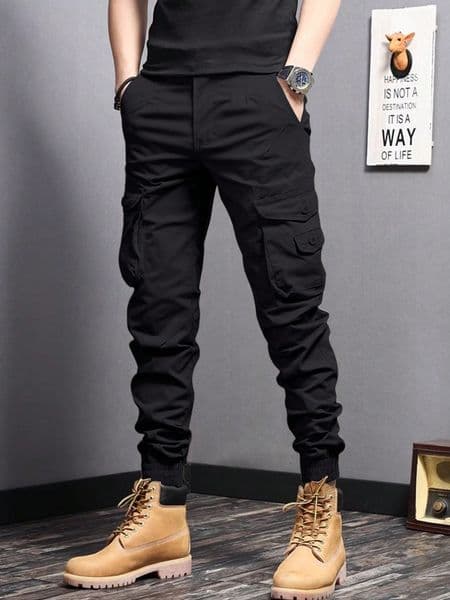 WOZK workwear pants men's 2026 new summer trendy brand casual pants drawstring straight leg pants designer