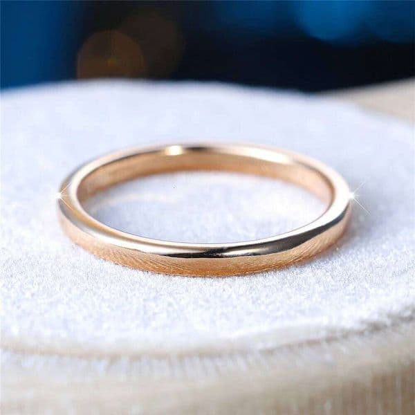 Trendy Fashion Vintage Gold Color Wedding Bands Engagement Rings For Women Men Minimalist Jewelry