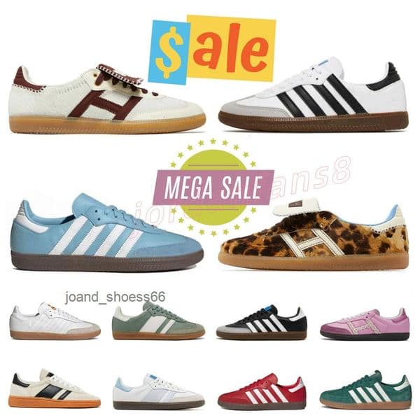 Sambaswomen shoes Vegan OG platform for mens womens Silver Metallic Pony Leopard black white sandals Plate-forme outdoor Classic