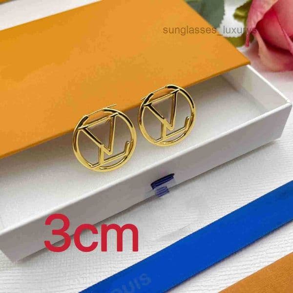 Gold Earrings Designer Earrings For Women 18K Gold Plated Brand Letters Hoop Jewelry For Party Weddings Jewelry Gift With Box JOY2