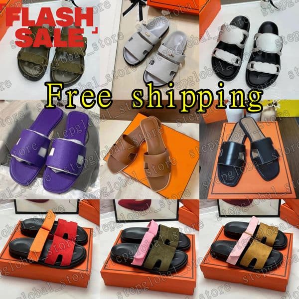 2026 designer Oran sandals Women slippers womens sandal lady casual loafers white brown beach slides Summer flats Classic Flat heel flats
