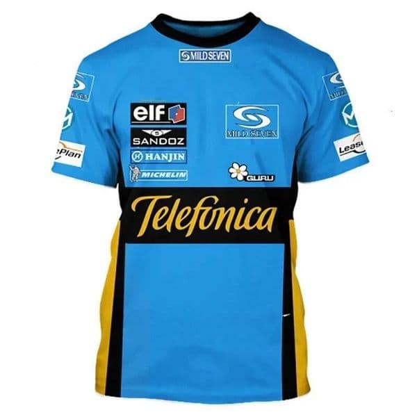 Men's T-shirts New Mens and Womens Outdoor Extreme Sports T-shirt Fashion Casual Kids Clothes F1 Seven Star Racing Suit Unisex Tee Clothing Weq6