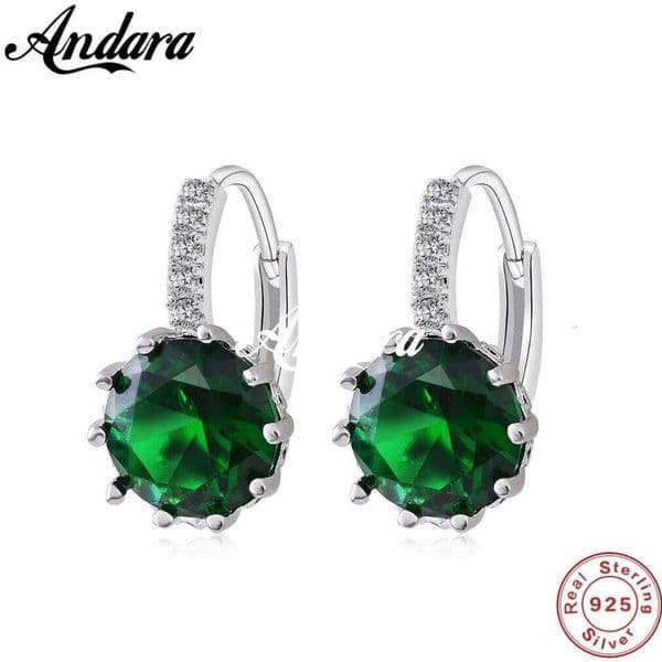 New 925 Sterling Silver Inlaid With AAAAA Zircon Earrings For Women Charm Jewelry Gift