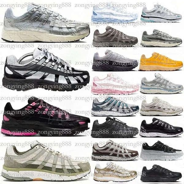 Casual Running Shoes P6000 P 6000 Designer for Men Women Sneakers Triple Black White Khaki Wolf Grey Metallic Sier Racer Blue Womens Outdoor Sports Trainers
