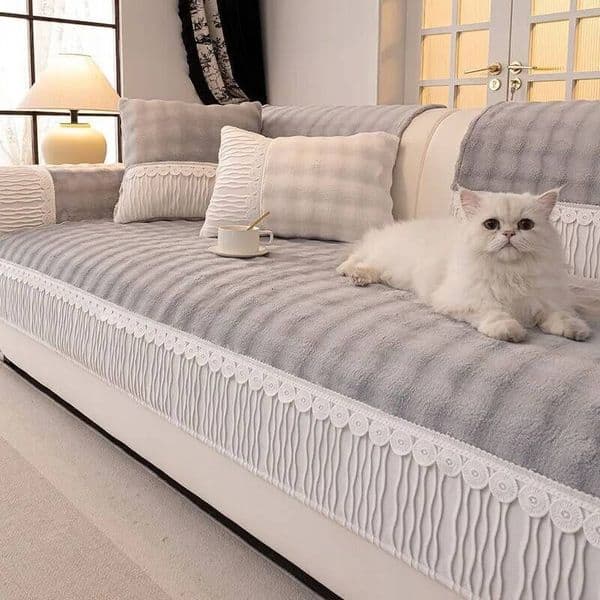Bestseller Winter Warm Plush Sofa Towel Mat Anti-scratch Patchwork Color Non-Slip Kids Cat Dog Pet Pad for Living Room Soft Couch Covers ddmytues