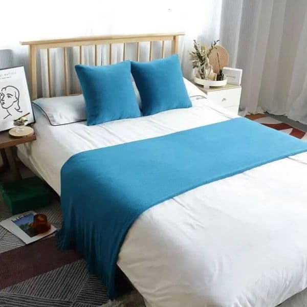 Bestseller Hot Sales Water Ripple Runner Throw Home Hotel Decoration Flag Wedding Bedroom Bed Tail Towel Pillowcase Laying Blanket ddmytues
