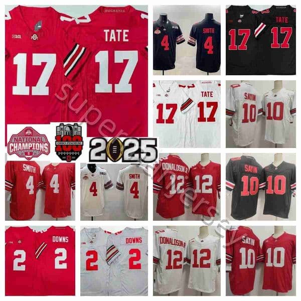 2026 Ohio Buckeyes Football Jersey Will Howard Jeremiah Smith Quinshon Judkins Emeka Egbuka Carnell Tate TreVeyon Henderson Caleb Downs Bran