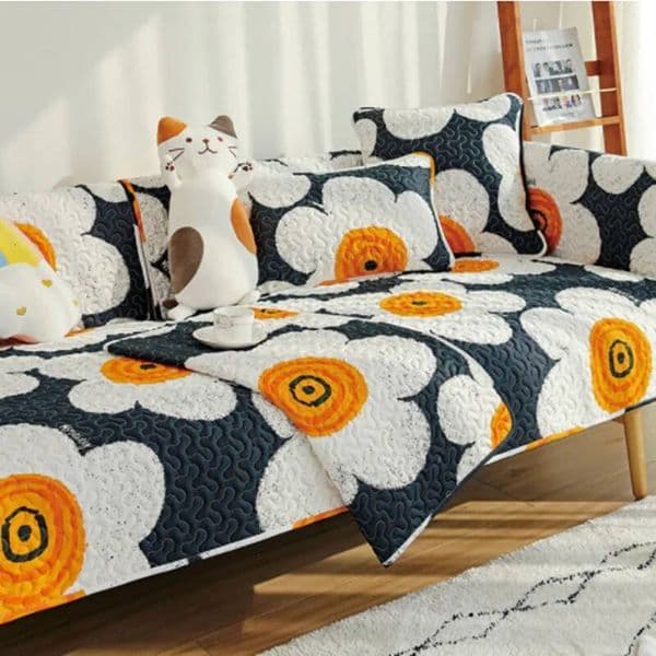 Bestseller Cushion Four Seasons Universal Towel Flower Anti-slip Anti-cat Scratch Cotton Sofa Cover for Living Room ddmytues