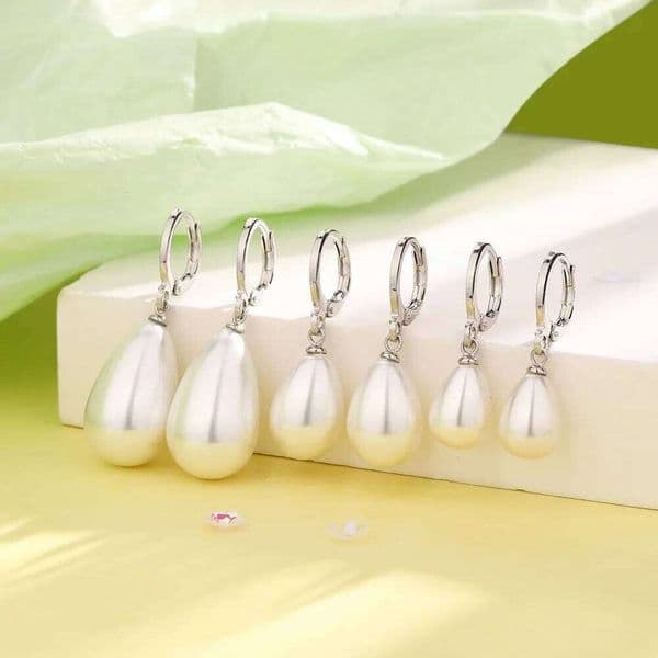 Real 925 Sterling Silver 1 Piece Baroque Pearl Hoop Earrings for Women Trendy Fine Jewelry Minmalist Water Drop Accessory