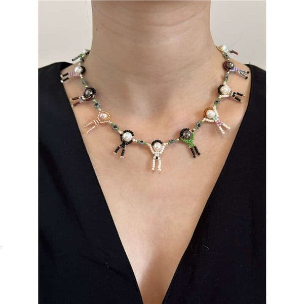 RORY Nori Ins Style Small Pendant Necklace Flower Simple Pearl
