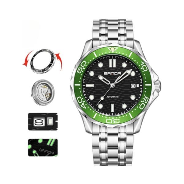 2026 New Mechanical Watch Waterproof Watch Calendar Luminous Rotatable Bezel Men Women Diving Mechanical Watch Original Watch Design Watch Factory Direct Sales