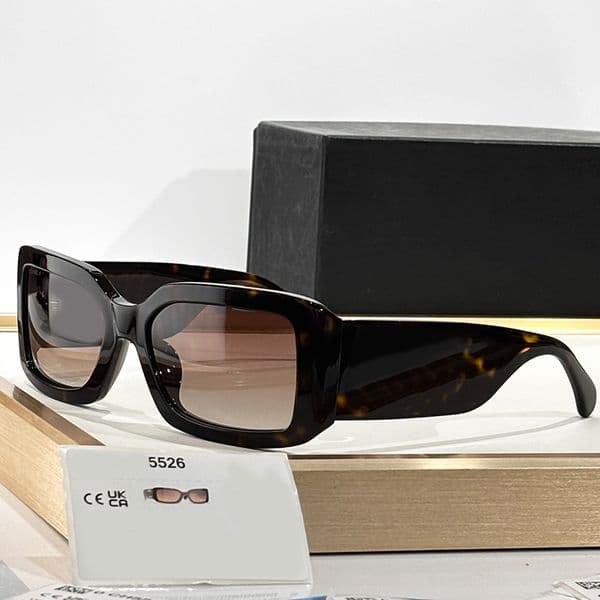 Designer Sunglasses For Women Men Fashion Acetate Frame Rectangle Eyewear 5526 Luxury Sunglasses Outdoor Goggles UV400 Glasses With Box