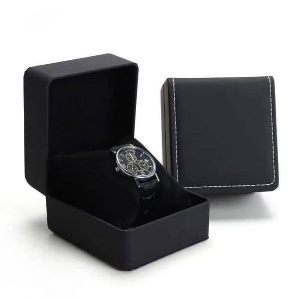 Bestseller Storage Box PU Leather Single Display Stand Velvet Pillow Case Travel Jewelry Business Watch Organizer Men Gift ddmytues
