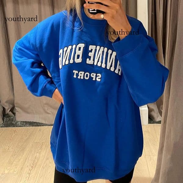 2026 Christmas Gift Annie Women's Hoodies Fashion Thick Loose Hooded Sweatshirt Stylish Letter Print Women Clothing Autumn Anine Binng Anine Anine Bwing D74