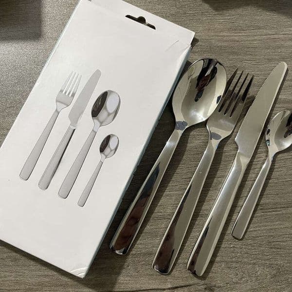 Western-Style Set Of Four Knife Spoon Fork Stainless Steel Dessert Steak Cutlery B5