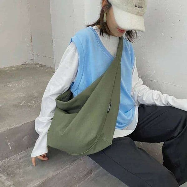 2026 New Canvas Totes Bags Casual Wild Ladies Handbags Solid Color Shoulder Women Simple Female Messenger Bag Purses