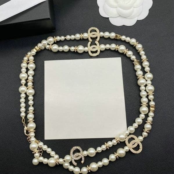 Luxury Necklace Charm Gold Plated Necklaces Designer Jewelry Classic Brand Long Sweater Chain Fashion Women Couple Gift