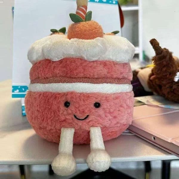 Dolls Amuseables Melbie Peach Cake Plush Doll peach Stuffed Toy pink cake doll plush toy gift with tags