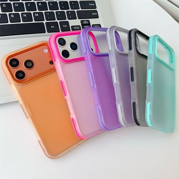 For iPhone 17 16 15 Pro Max Matte Finish Toughened Armor Case for Maximum Protection Against Drops