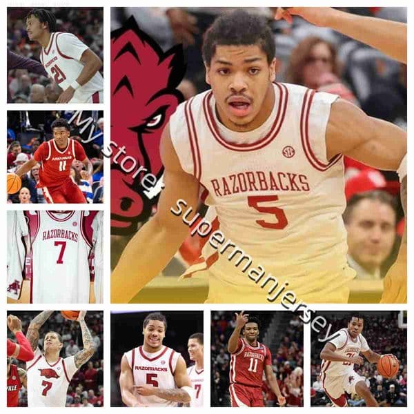 2025-26 Arkansas basketball jersey Acuff Jr Brazile Brown Ewin Karuletwa kelley Knox Pringle Richmond III Rtail Sealy Semedo Thomas Wagner Men women youth S-4XL
