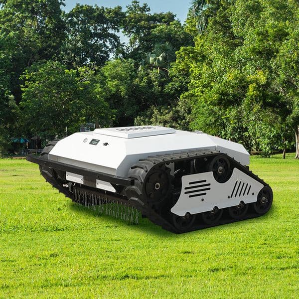 Durable waterproof robot lawn mower that cuts slopes and gasoline mower self generated power for all terrain