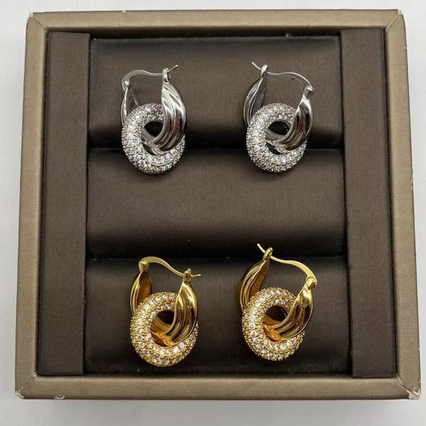 Earrings Designer Ear Stud Crystal Studs High Quality Metal Letter Earring for Women Wedding Earrings Occasions