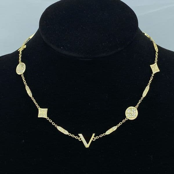 Mirror quality Luxury Designer women full diamonds Necklaces Pendant Charm with CZ Necklace Classic high quality Jewelry without box