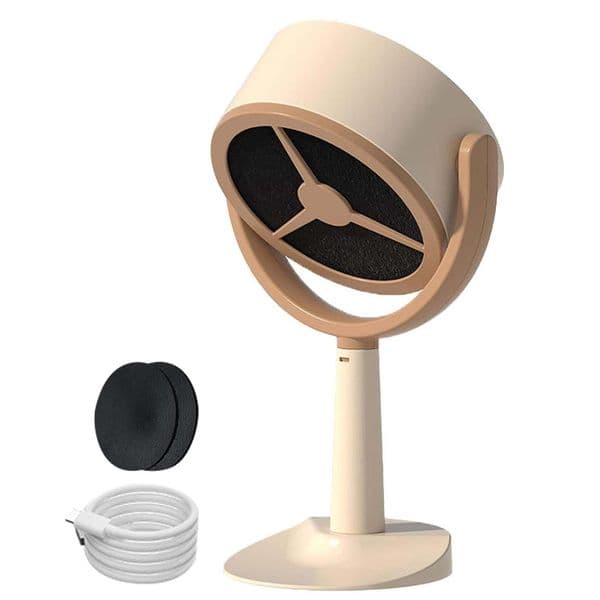 Mini Desktop Range Hood-Portable USB Rechargeable, Adjustable Angle, 3-Speed Smoke Absorber for Small Kitchen