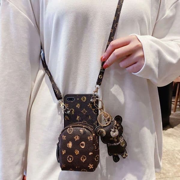 Fashion Accessories Trendy Brand Compatible Apple 13 Luxurious Small Flower 11 Crossbody Strap bag charms designer keychain ac
