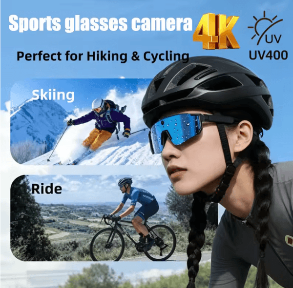 4K Polarized Sunglasses AI Smart HD 800W Camera Bluetooth Call Translation For Men Cycling Anti Glare Driving UV400 IP54 Goggles