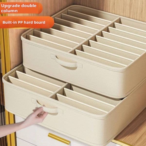 Bestseller 24 Grids Pants Sweater T-Shirt Jeans Box Wardrobe Clothes Organizer With Board Cabinet Drawer Storage Boxes ddmytues