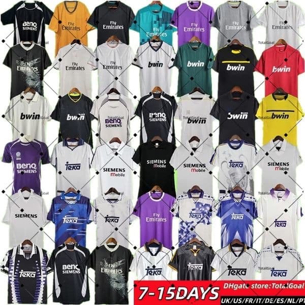 ReAlMadrid Retro Jersey Football Shirt 1992-2018 CR RONALDO RAUL Style - Long & Short Sleeve 01 02 03 04 05 06 07 08 09 10 11 12 13 14 15 16 17 18