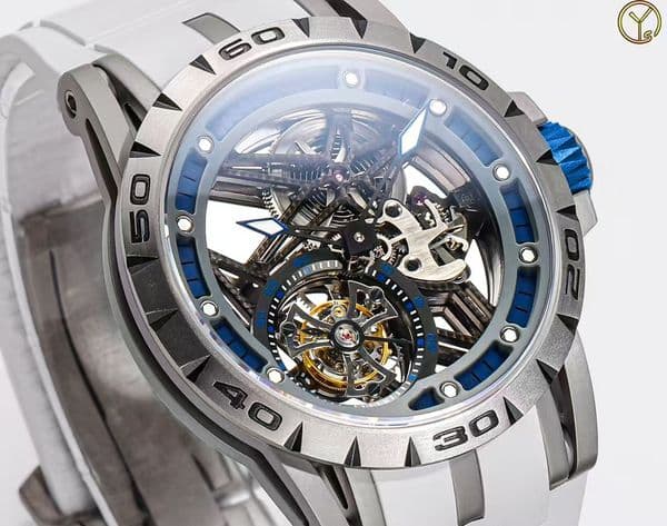 RDDBEX0393 Monotourbillon Mens Watch RD505SQ Manual Winding Titanium Sports Style Luxury Wristwatch Sapphire Crystal