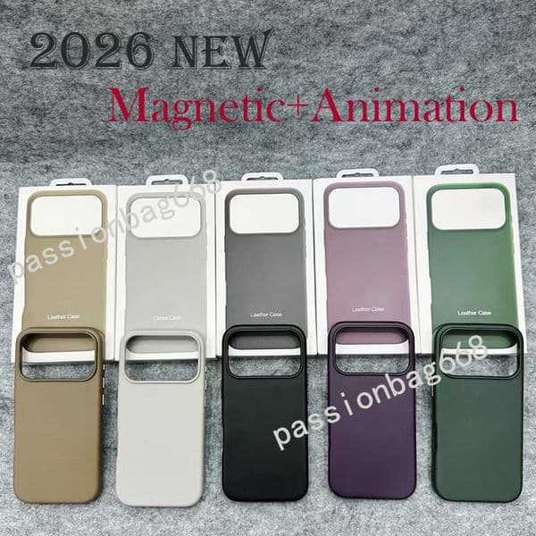 2026 NWE Phone Cases Magnetic Silicone Cover For iPhone 17 17air 17Pro 17 Pro Max Case Magnetic Suction Animation