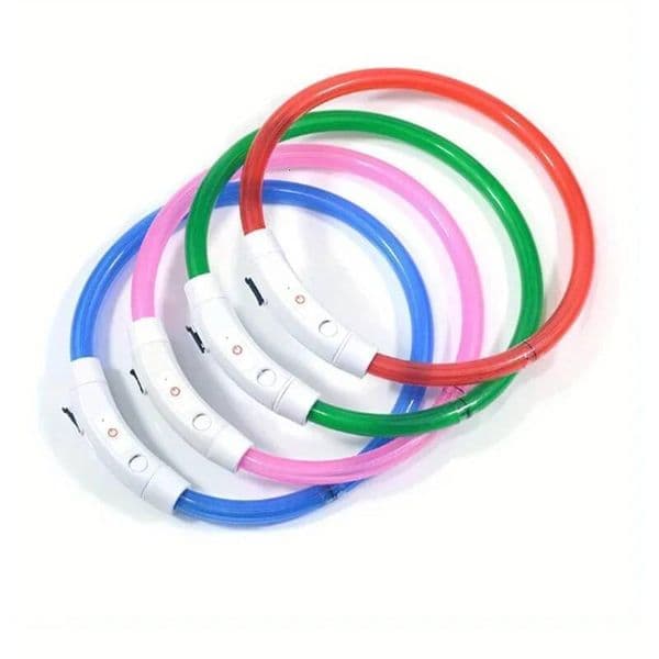 Cat LED Luminous Shining Anti-lost Necklace USB Charging Collar Nighttime For S&M&L Dog Pet Safety Accessory